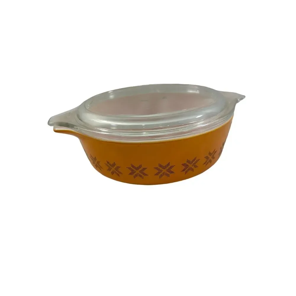 Vintage‎ Pyrex Town And Country Bakeware Set Orange Yellow Retro Cottagecore